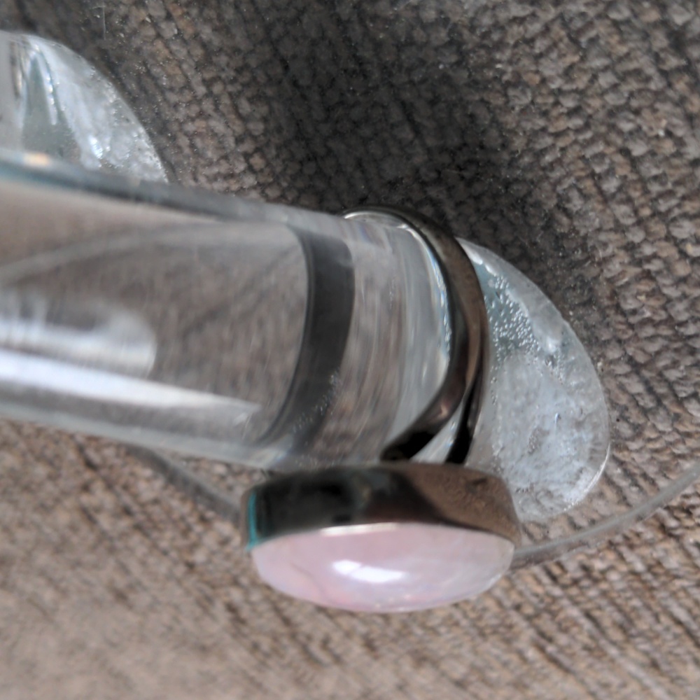 Sterling Silver Moonstone Ring,  8, New, Victorian Foil Design, Genuine Gemstone - Picture 5 of 7